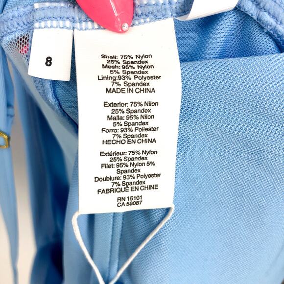 BLEU ROD BEATTIE Don’t Mesh with Me V-Neck One-Piece Swimsuit Size 8 Blue NWT - Picture 8 of 11